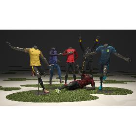 3D Male mannequin Nike Football pack 3D model